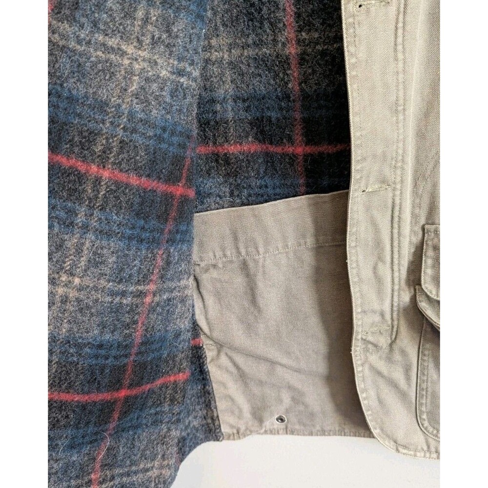Polo Ralph Lauren Mens Large Hunting Utility Vest Canvas Wool Lined Field Jacket - Picture 6 of 7